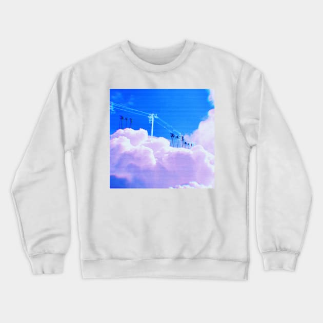 Cloud Chairlift Crewneck Sweatshirt by lofi_retrowave